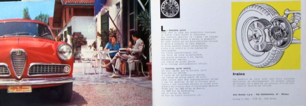 Alfa Romeo Giulietta Sprint Veloce Modelprogram 1955 Carbrochure (1646)